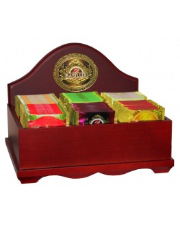 Скринька для чаю відкрита BASILUR Wooden Boxes 6 відділень 
