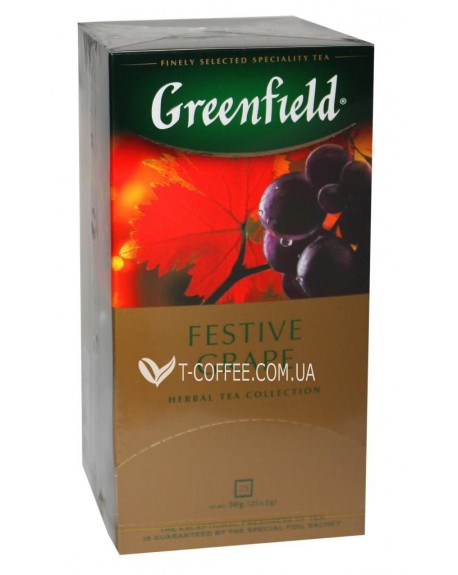 Чай GREENFIELD Festive Grape Виноград 25 х 2 г (4823096802725)