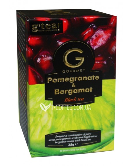 Чай GRACE! Gourmet Pomegranate Bergamot Гранат Бергамот 20 х 1,75 г (5060207697392)