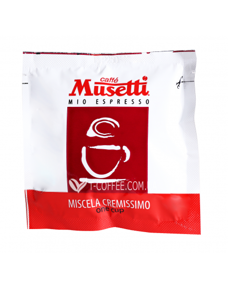 Кава MUSETTI Cremissimo в монодозах (чалдах, таблетках) 150 х 7 г 