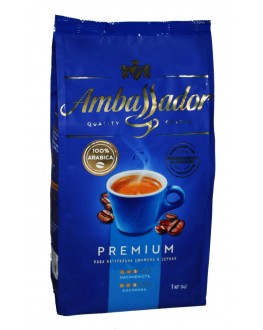 Кава AMBASSADOR Premium 100% Arabica зернова 1 кг (8720254065083)