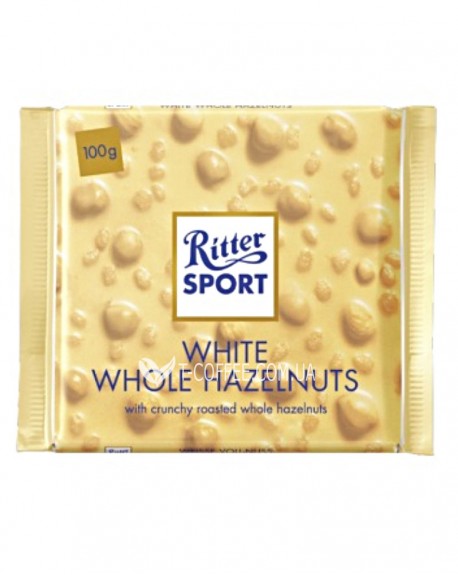 Шоколад RITTER SPORT White Whole Hazelnuts Білий Цілий Лісовий Горіх 100 г