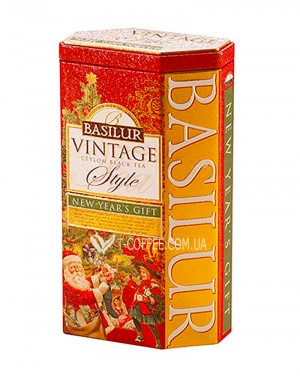 Чай BASILUR New Year's Gift Новогодний Подарок - Винтаж 100 г ж/б (4792252935273) изображение