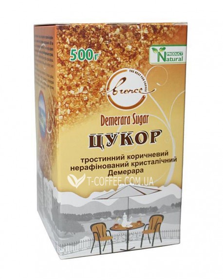 Цукор тростинний коричневий нерафінований кристалічний Demerara 500 г