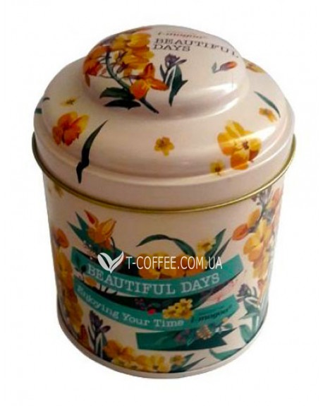 Банка Beautiful Days Желтая жестяная 150 г