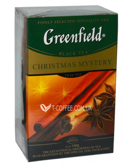 Чай GREENFIELD Christmas Mystery Чорний зі Спеціями 100 г к/п (4823096802442)