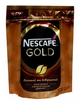 Кава NESCAFE Gold цільнозернова розчинна 120 г економ. пак. (7613035524811)