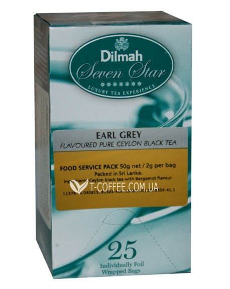 Чай DILMAH Seven Star Black Tea Earl Grey Ерл Грей 25 x 2 г