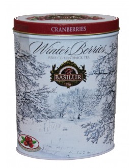 Чай BASILUR Cranberries Журавлина - Зимові Ягоди 100 г ж/б (4792252938755)