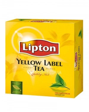 Чай LIPTON Yellow Label Чорний 100 x 2 г зображення