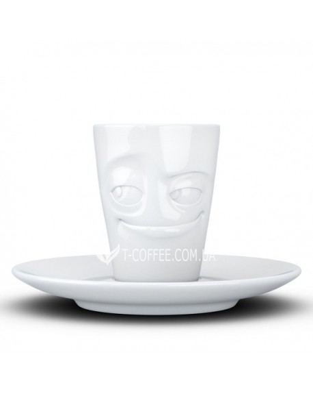 Чашка з блюдцем TASSEN Espresso Пустун порцелянова 80 мл