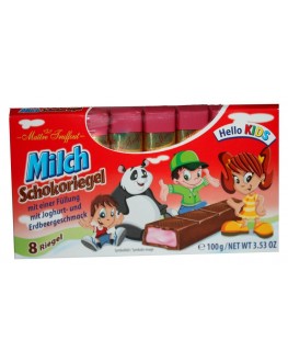 Шоколад MAITRE TRUFFOUT Milch Schokoriegel Hello Kids Молочний Дитячий 8 х 12,5 г (9002859034749)