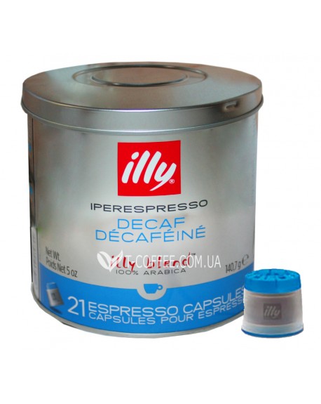 Кава ILLY IperEspresso Decaf в капсулах без кофеїну 21 х 6,7 г (8003753919799)
