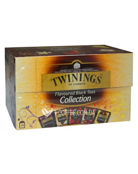 Чай TWININGS Collection Flavoured Black Teas Асорті Чорний Ароматизований Чай 20 х 2 г (070177174736)