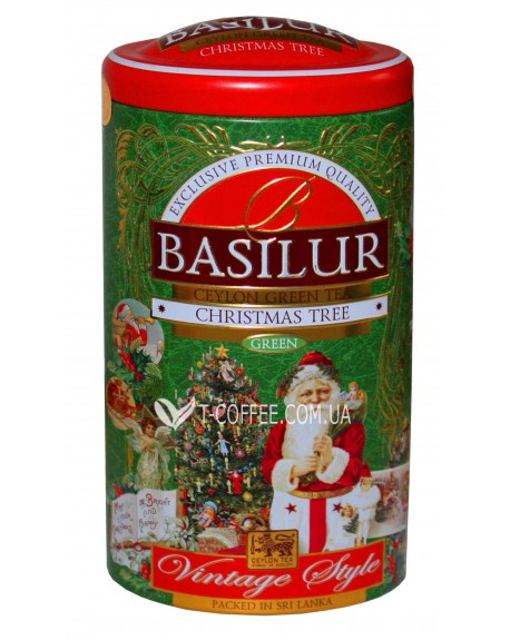 Чай BASILUR Christmas Tree Різдвяна Ялинка - Вінтаж 100 г ж/б