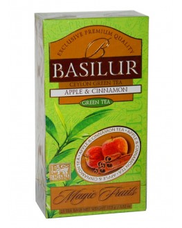 Чай BASILUR Apple Cinnamon Яблуко Кориця - Чарівні Фрукти 25 х 1,5 г (4792252934610)