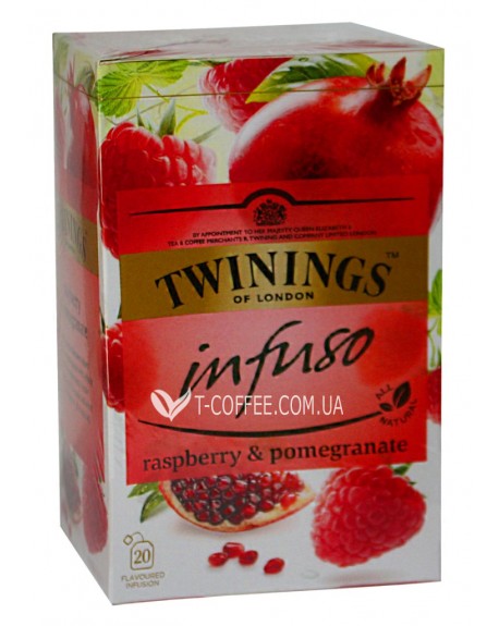 Чай TWININGS Infuso Raspberry Pomegranate Малина Гранат 20 х 2 г (070177177607)