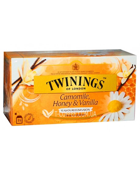 Чай TWININGS Camomile Honey Vanilla Ромашка Мед Ваніль 25 х 1,5 г (070177084110)