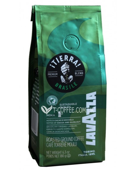 Кава LAVAZZA Tierra Brasile Moka мелена 180 г (8000070039698)