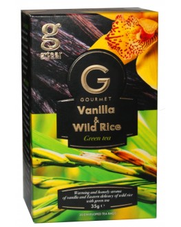 Чай GRACE! Gourmet Vanilla Wild Rice Ваніль Дикий Рис 20 х 1,75 г (5060207697415)