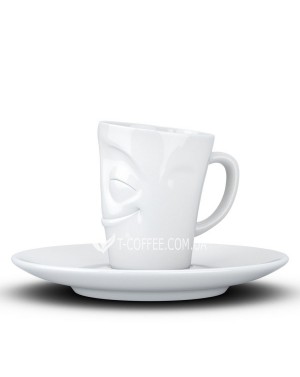 Чашка з блюдцем TASSEN Espresso Веселун порцелянова 80 мл фото