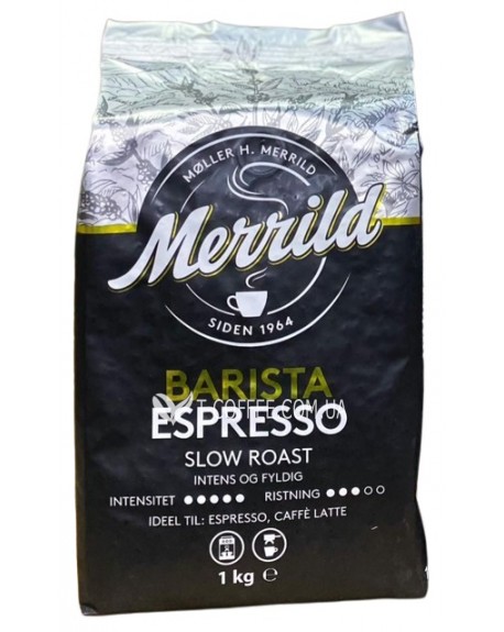 Кава LAVAZZA Merrild Barista Espresso зернова 1 кг (8000070068667)
