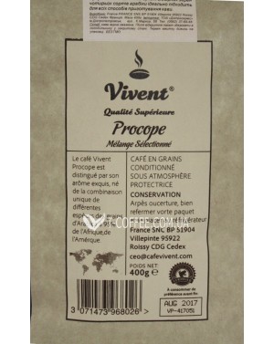 Кава VIVENT Procope зернова 400 г фото