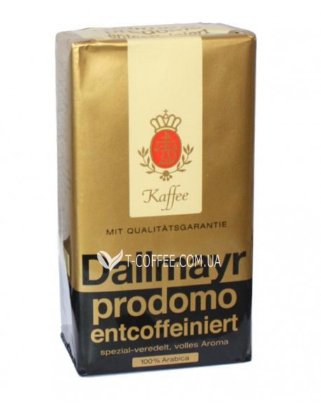 Кава DALLMAYR Prodomo Entcoffeiniert без кофеїну мелена 500 г (4008167113713)