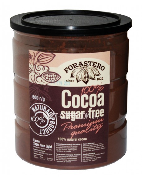 Какао FORASTERO 100% Cocoa без цукру 600 г п/б