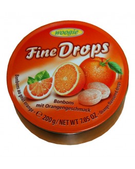 Льодяники FINE DROPS Bonbons Orangen Geschmack Апельсин 200 г (9002859090530)