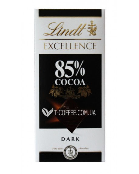 Шоколад LINDT Excellence Dark Chocolate Чорний 85% какао 100 г (3046920028363)
