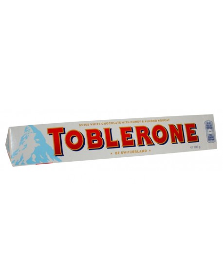 Шоколад TOBLERONE White Chocolane Almond Nougat Білий Мигдальна Нуга 100 г (7614500010310)
