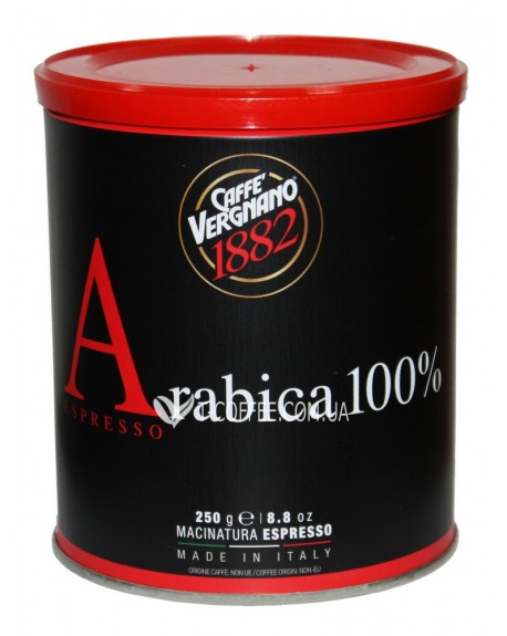 Кава CAFFE VERGNANO Arabica 100% Espresso мелена 250 г ж/б (8001800001541)