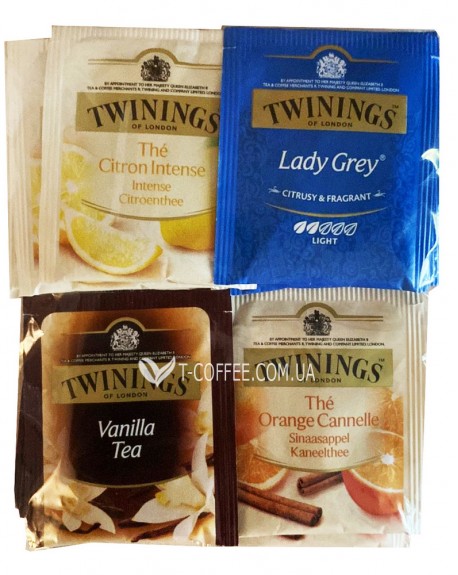 Чай TWININGS Collection Flavoured Black Teas Асорті Чорний Ароматизований Чай 20 х 2 г економ. упаковка