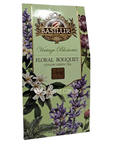 Чай BASILUR Floral Bouquet Цветочный Букет - Винтажные цветы 75 г к/п (4792252944787)