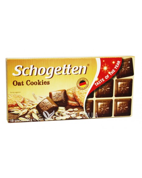 Шоколад SCHOGETTEN Oat Cookies Молочний Вівсяне Печиво 100 г (4000415007706)