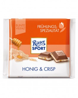 Шоколад RITTER SPORT Honig Crisp Молочний Мед Кріспи 100 г