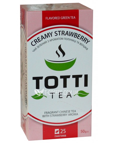 Чай TOTTI Creamy Strawberry Вершкова Полуниця 25 x 2 г (8719325127102)