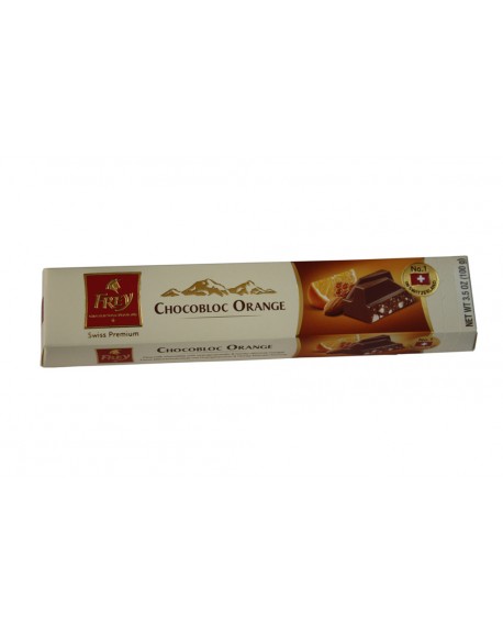 Шоколад FREY Chocobloc Orange молочний з апельсином і медово-мигдалевою нугою 100 г