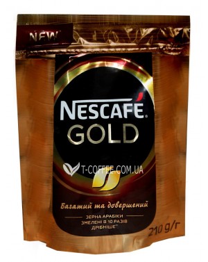 Кава NESCAFE Gold цільнозернова розчинна 210 г економ. пак. (7613035443600) фото
