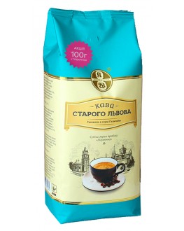 Кава КАВА СТАРОГО ЛЬВОВА Лігумінна зернова 1 кг + 100 г В ПОДАРУНОК 