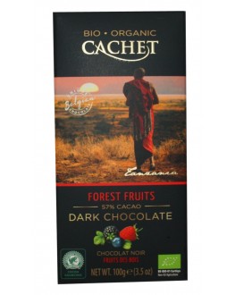 Шоколад CACHET Bio Organic Dark Chocolate Forest Fruits Чорний Лісові Ягоди 100 г (5412956213475)