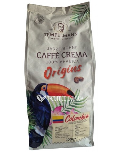 Кава Tempelmann Colombia Origins зернова 1 кг (4006406210988)