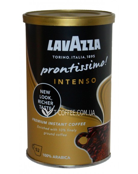Кава LAVAZZA Prontissimo Intenso цільнозернова розчинна 95 г ж/б (8000070052628)