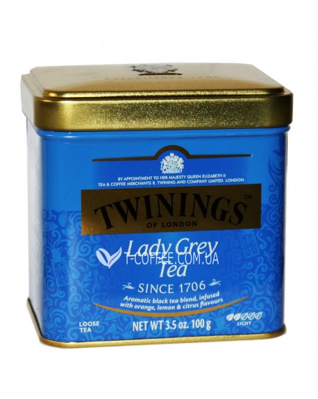 Чай TWININGS Lady Grey Леді Грей 100 г ж/б (070177086671)