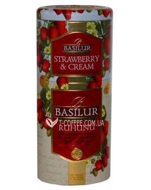 Чай BASILUR Strawberry and Cream Ruhunu Полуниця з Вершками Рухуну зображення
