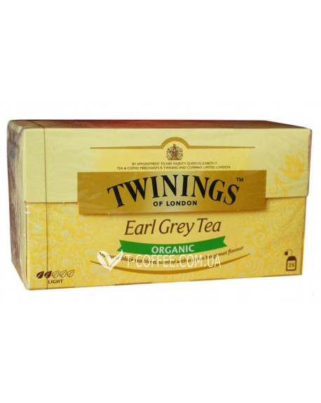 Чай TWININGS Earl Grey ORGANIC Ерл Грей Органик  25 х 2 г