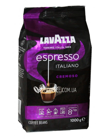 Кава LAVAZZA Espresso Italiano Cremoso зернова 1 кг (8000070027336)