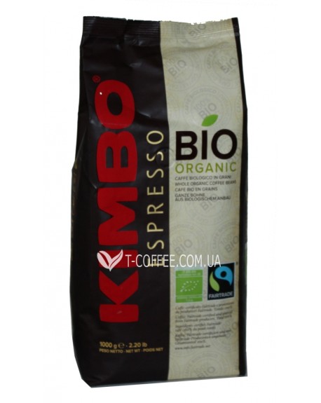 Кава KIMBO Espresso Bio Organic зернова 1 кг (8002200140540)