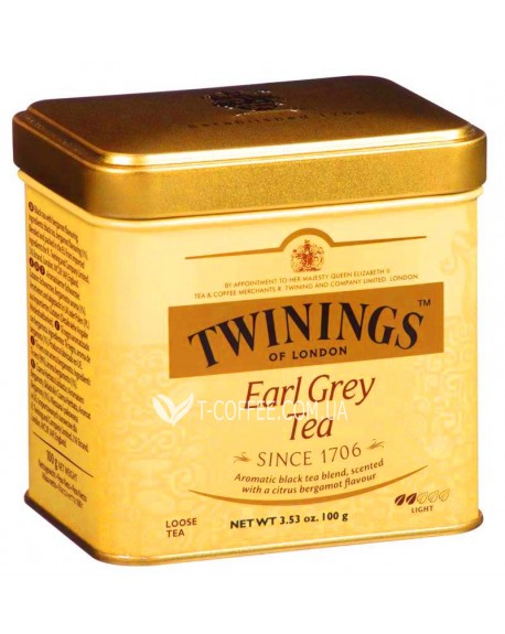 Чай TWININGS Earl Grey Tea Ерл Грей 100 г ж/б (070177029623)